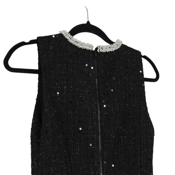 NWT Alice + Olivia Coley Black Tweed Sequin Mini Dress Size XSmall - Picture 10 of 16